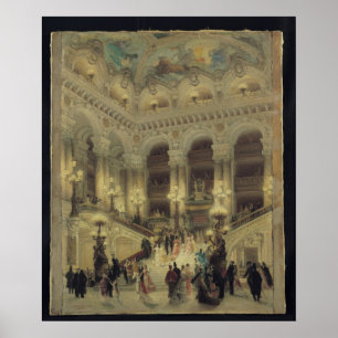 Die Treppe der Oper, 1877 Poster
