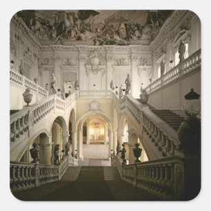 Die Treppe, gebaut 1719-44 Quadratischer Aufkleber