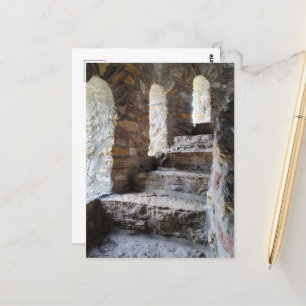 Die Treppe in einem Schloss in Iowa Postkarte