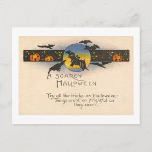 Die Tricks von Halloween Vintage Postkarte