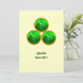 DIE TRINITÄT DES TAGES DES KLEEBLATTS ST. PATRICK EINLADUNG (Stehend Vorderseite)