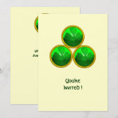 DIE TRINITÄT DES TAGES DES KLEEBLATTS ST. PATRICK EINLADUNG (Vorne/Hinten)