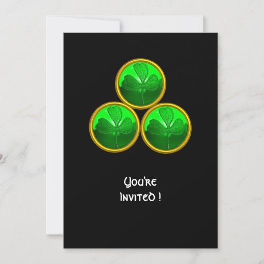 DIE TRINITÄT DES TAGES DES KLEEBLATTS ST. PATRICK EINLADUNG (Vorderseite)
