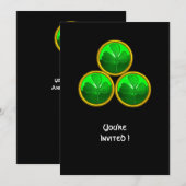 DIE TRINITÄT DES TAGES DES KLEEBLATTS ST. PATRICK EINLADUNG (Vorne/Hinten)