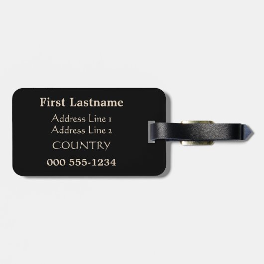 "Die Trinity"-Gepäckmarke Gepäckanhänger (Rückseite horizontal)