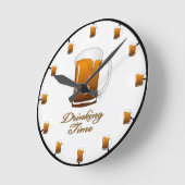 Die "trinkende Zeit-" Bier-Uhr Runde Wanduhr (Winkel)