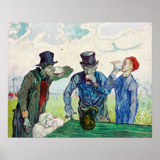 Die Trinker von Vincent Van Gogh Poster (Vorne)