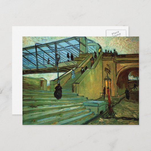 Die Trinquetaille-Brücke von Vincent van Gogh Postkarte (Vorne/Hinten)