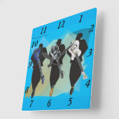 Die Trio - Acrylwand Quadratische Wanduhr (Winkel)