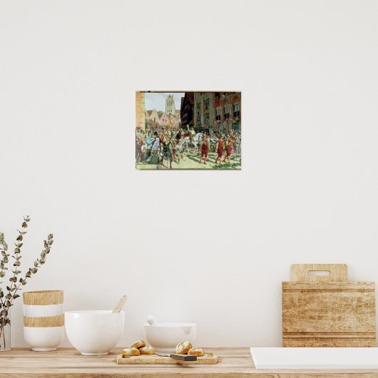 Die Triumphankunft in Rotterdam Poster (Küche)