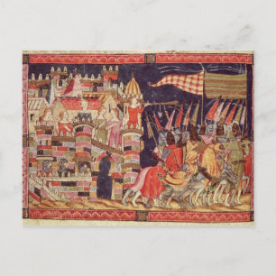 Die Trojaner, die für den Kampf Verlassen haben Postkarte