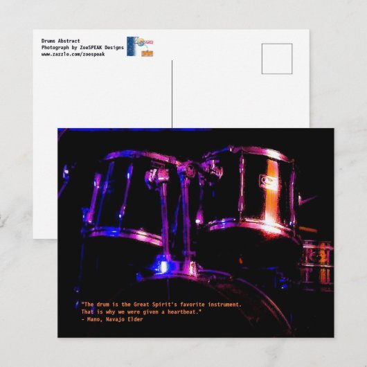 Die Trommeln machen die Talk-Postkarte Postkarte (Vorne/Hinten)