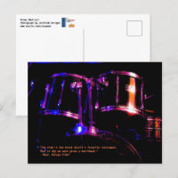 Die Trommeln machen die Talk-Postkarte