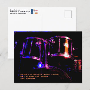 Die Trommeln machen die Talk-Postkarte Postkarte