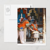 Die Trommelschläger Afrikas Postkarte (Vorne/Hinten)