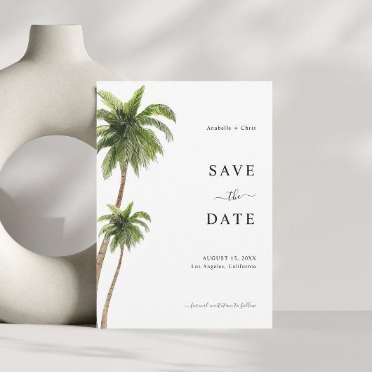 Die tropische Hochzeit in Urlaubsort des Beach Pal Save The Date