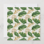 Die tropische Hochzeit von Green & Gold Rette die Save The Date (Rückseite)