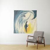 Die tropische Inselwelle und das Surfen bei Sonnen Wandteppich (Beispiel (Horizontal))