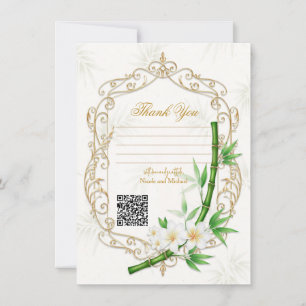 Die tropische kaiserliche Bambus-Garten-Hochzeit  Einladung
