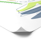 Die tropische Küste der Insel. Kontur Poster (Ecke)