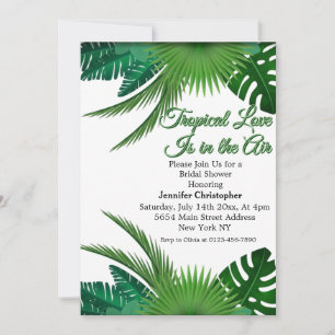 Die tropische Liebe liegt im Brautparty "Air Green Einladung