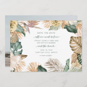 Die tropische Liebe und das Beach Foto Save The Date (Vorne/Hinten)