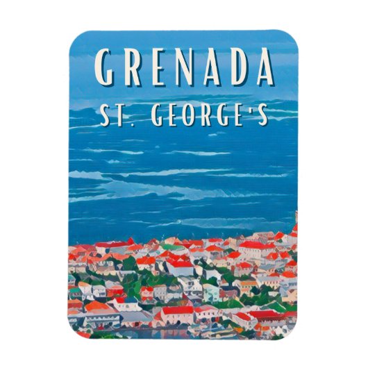 Die tropische Schönheit von Granada bis Saint Geor Magnet (Vertikal)