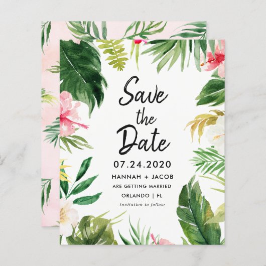 Die tropischen Blätter Luau rettet die Daten (Vorne/Hinten)