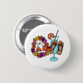 Die tropischen Mädchen drehen Reinfälle drei um Button (Vorne & Hinten)