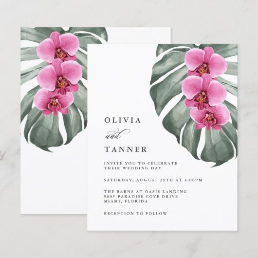 Die tropischen Orchideen von Monstera (Vorne/Hinten)