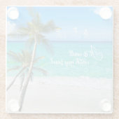 Die tropischen Palmen des Strandes sind sehr ruhig Glasuntersetzer (Rückseite)