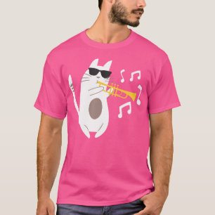 Die Trumpeter Cat Trumpet Player Marching Band T-Shirt