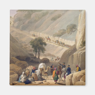 Die Truppen, die vom schmalen Teil des Des Magnet