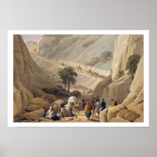 Die Truppen, die vom schmalen Teil des Des Poster