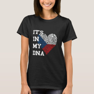 Die tschechische Flagge ist in meiner DNA Herz tsc T-Shirt