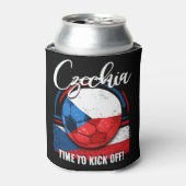 Die tschechische Fußballflagge, Retro-Fußball Dosenkühler (Kanne Vorderseite)