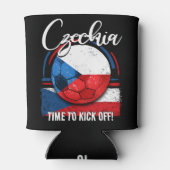 Die tschechische Fußballflagge, Retro-Fußball Dosenkühler (Rückseite)