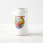 Die Tschechoslowakei-Frühlings-Bruch-Tasse 1980 Bierglas (Vorderseite Links)