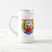 Die Tschechoslowakei-Frühlings-Bruch-Tasse 1980 Bierglas (Links)