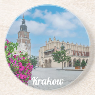 Die Tuchhalle am Hauptplatz von Krakau, Polen Getränkeuntersetzer