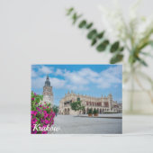 Die Tuchhalle am Hauptplatz von Krakau, Polen Postkarte (Stehend Vorderseite)