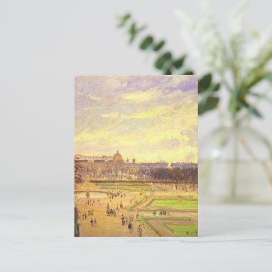 Die Tuileries Gardens 2 von Camille Pissarro Postkarte (Stehend Vorderseite)