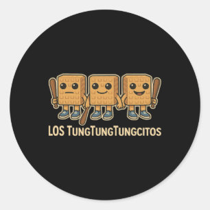 Die Tungtungtungcitos Italian Brainrot Tung Sahur  Runder Aufkleber