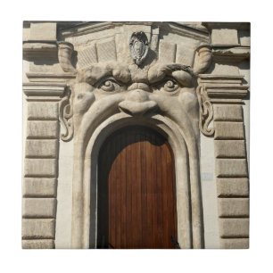 Die Tür der Bibliotheca Hertziana. Rom, Italien - Fliese
