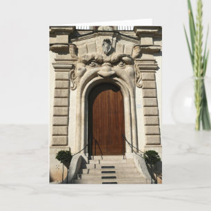Die Tür der Bibliotheca Hertziana. Rom, Italien -  Karte