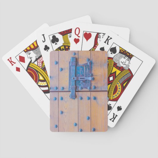 die Tür des Pokers des Schlosses Spielkarten (Rückseite)