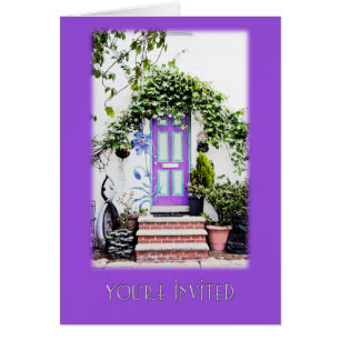 Die Tür Lila begrüßen