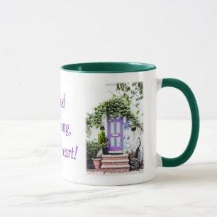 Die Tür Lila begrüßen Tasse