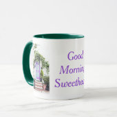 Die Tür Lila begrüßen Tasse (Vorderseite Links)