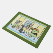 Die Tür-Matte des Katzen-Liebhabers Fußmatte (Schrägansicht)